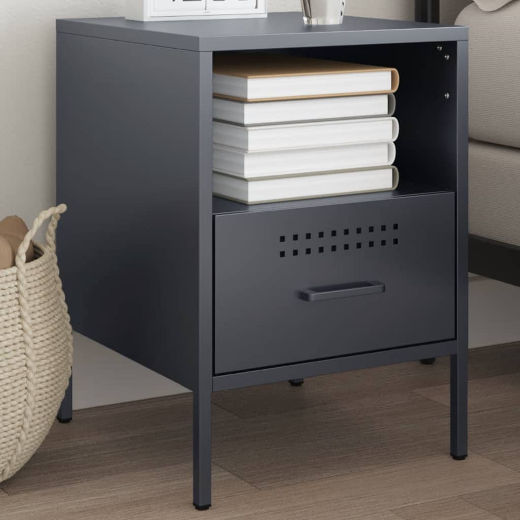 Bedside Cabinets 2 Pcs 36X39X50.5 Cm Steel
