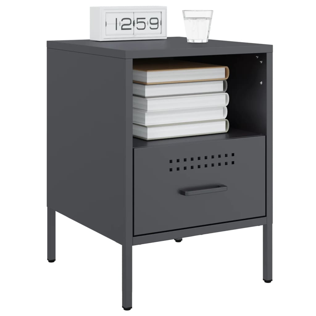 Bedside Cabinets 2 Pcs 36X39X50.5 Cm Steel