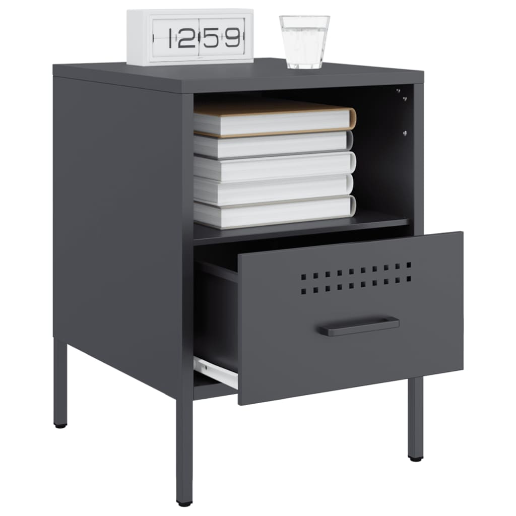 Bedside Cabinets 2 Pcs 36X39X50.5 Cm Steel