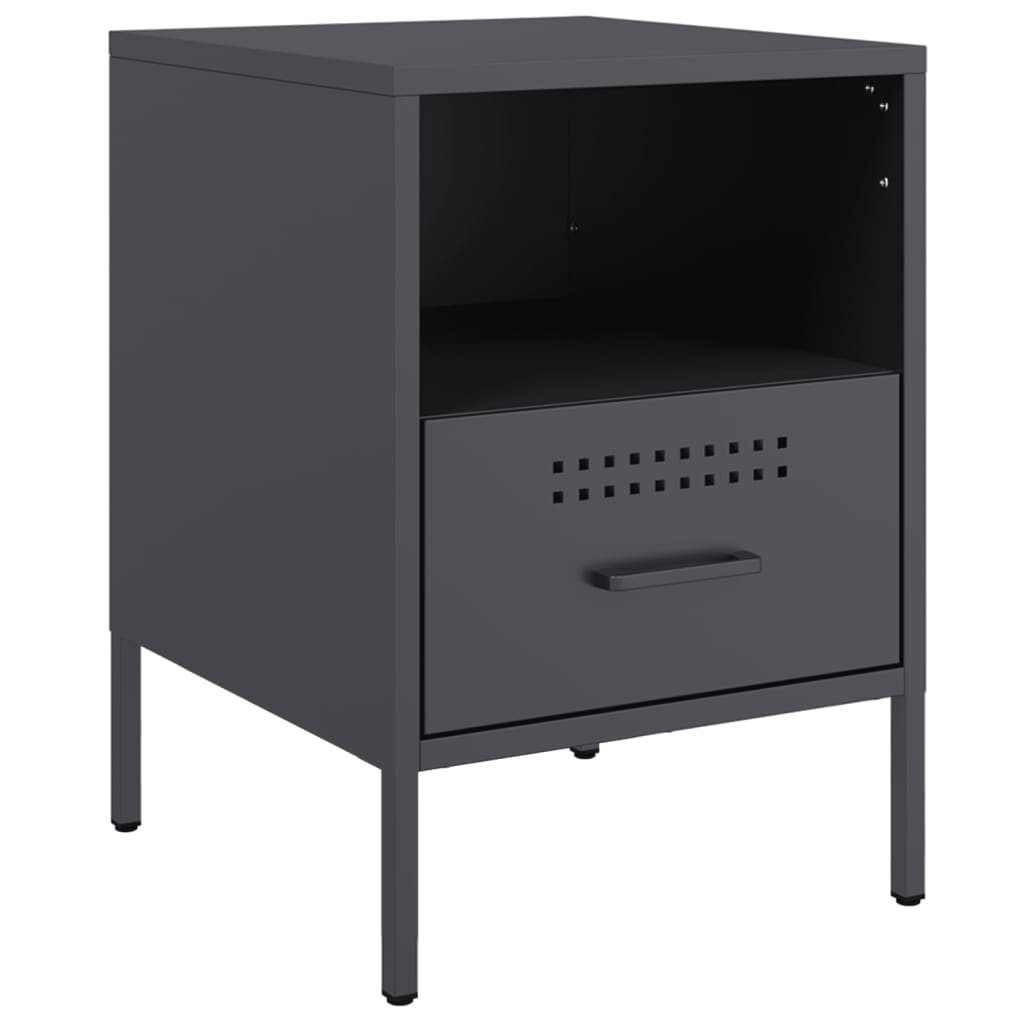 Bedside Cabinets 2 Pcs 36X39X50.5 Cm Steel