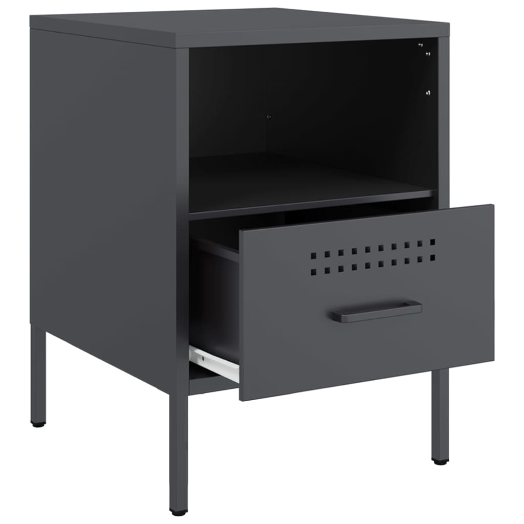 Bedside Cabinets 2 Pcs 36X39X50.5 Cm Steel
