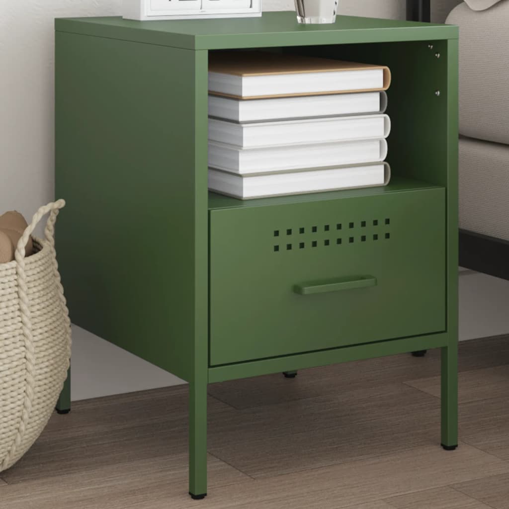 Bedside Cabinets 2 Pcs 36X39X50.5 Cm Steel
