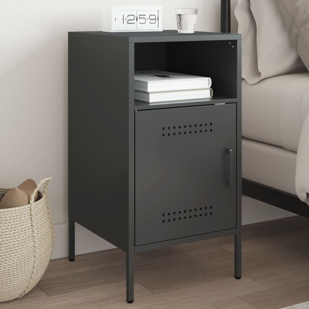 Bedside Cabinet Olive 36X39X68 Cm Steel