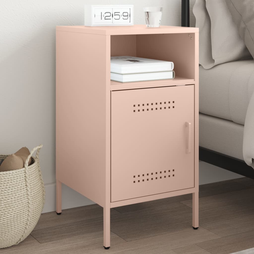 Bedside Cabinet Olive 36X39X68 Cm Steel