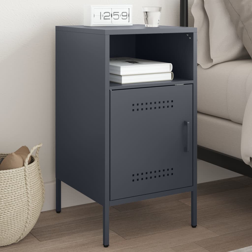Bedside Cabinet Olive 36X39X68 Cm Steel