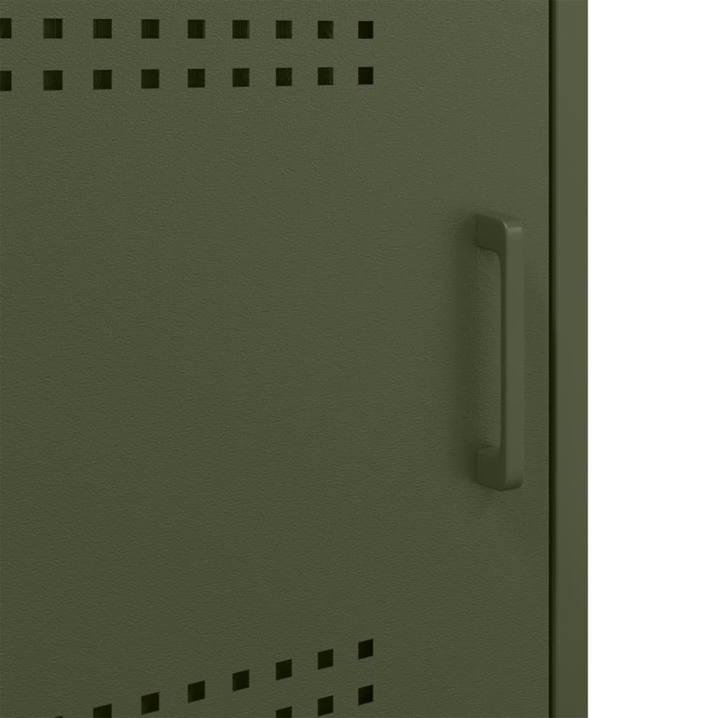 Bedside Cabinet Olive 36X39X68 Cm Steel