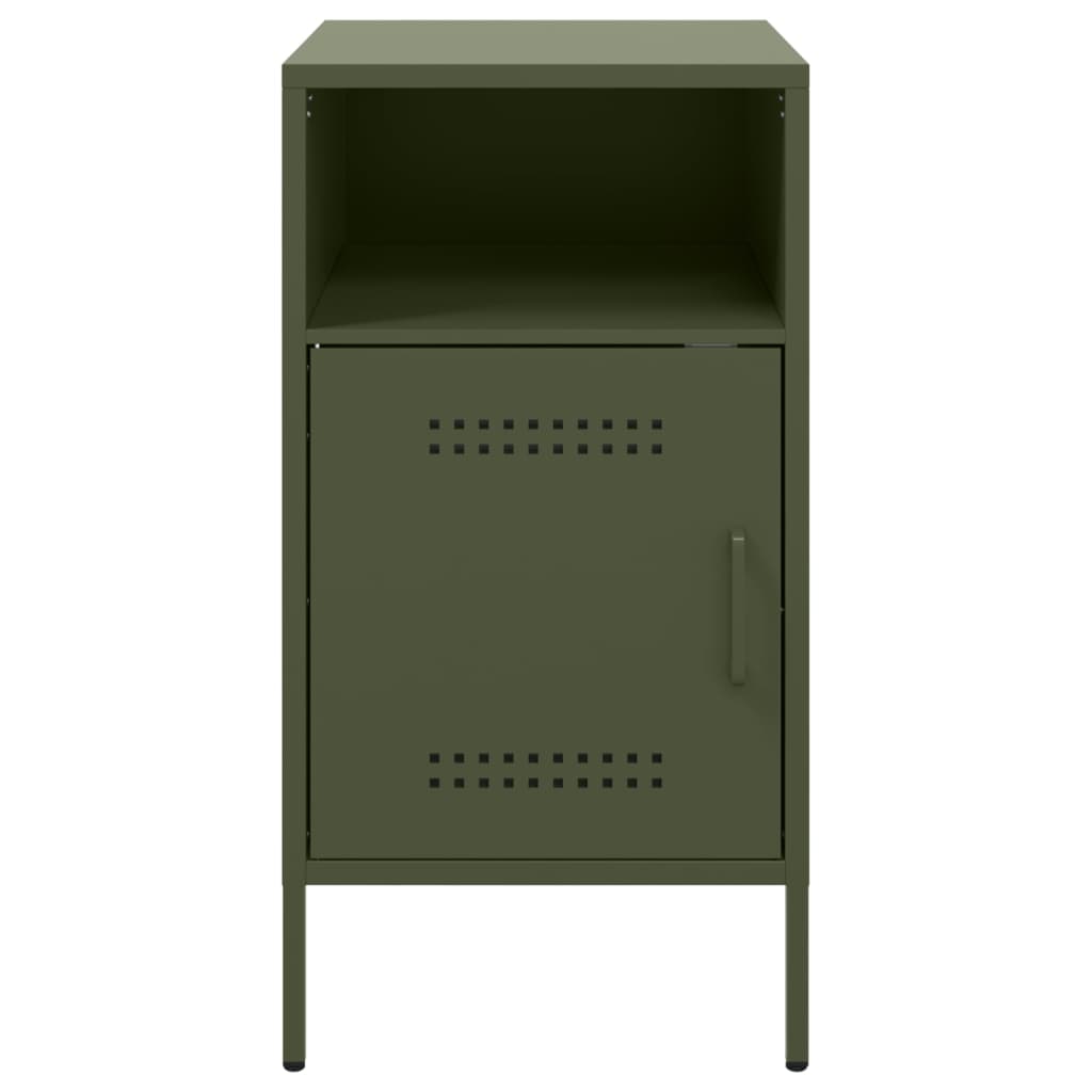 Bedside Cabinet Olive 36X39X68 Cm Steel