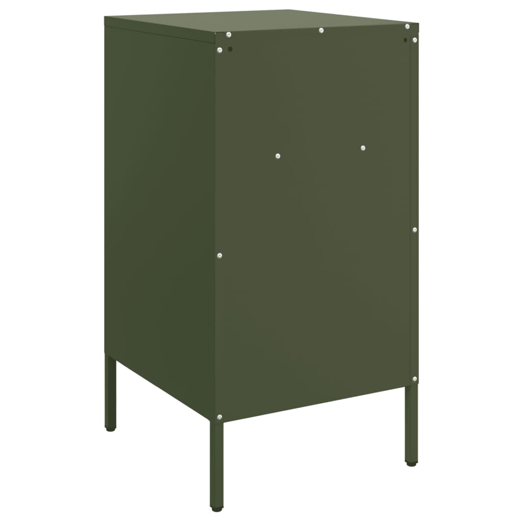 Bedside Cabinet Olive 36X39X68 Cm Steel