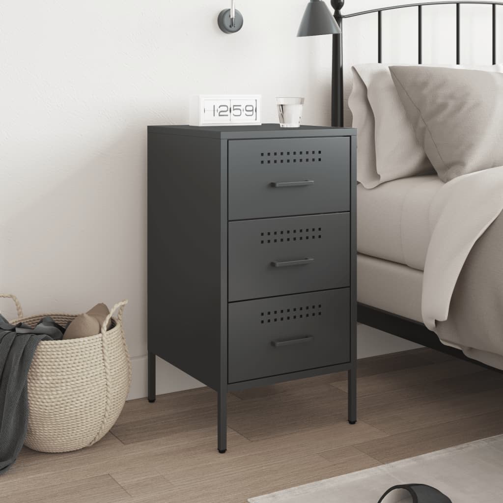Bedside Cabinet 36X39X68 Cm Steel