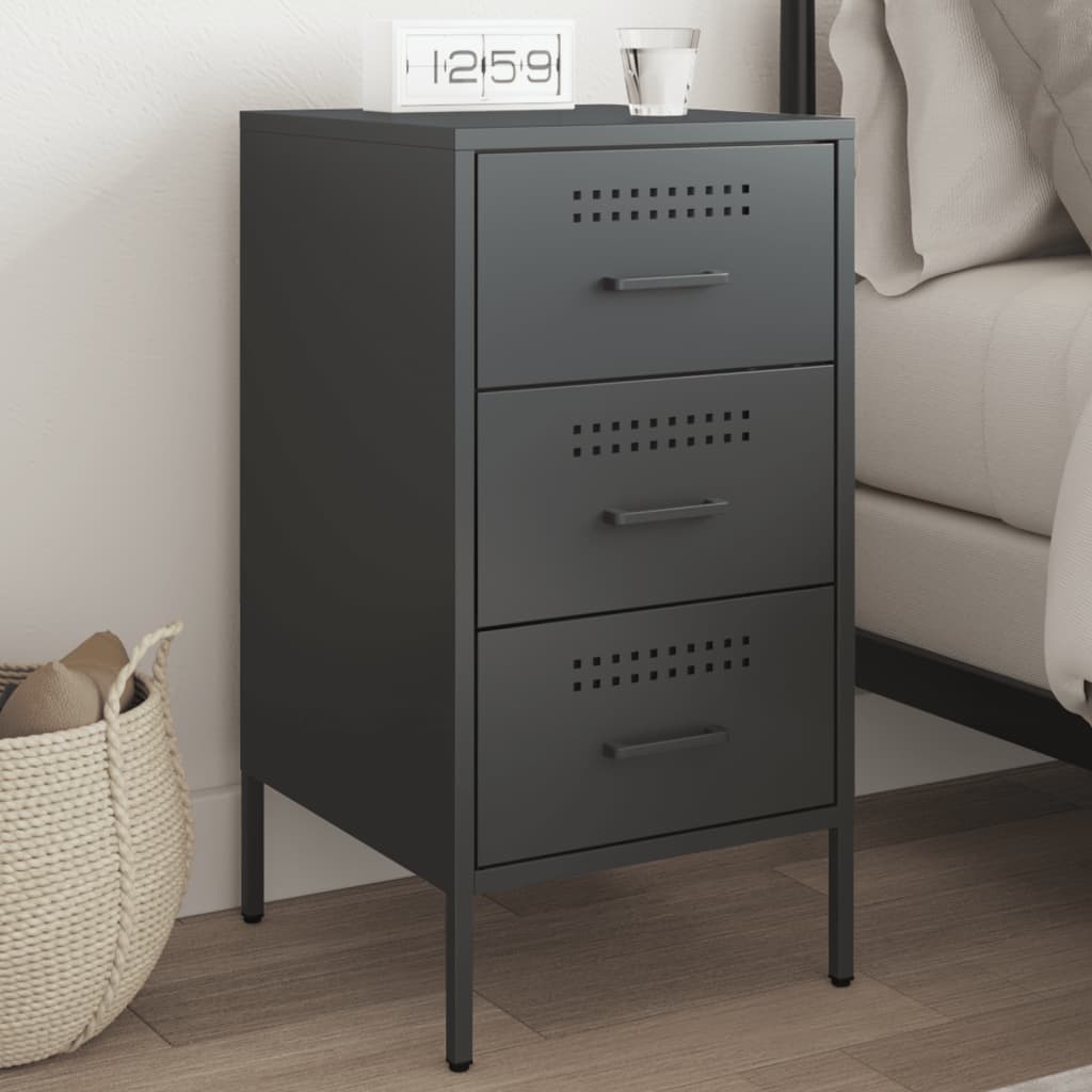 Bedside Cabinet 36X39X68 Cm Steel