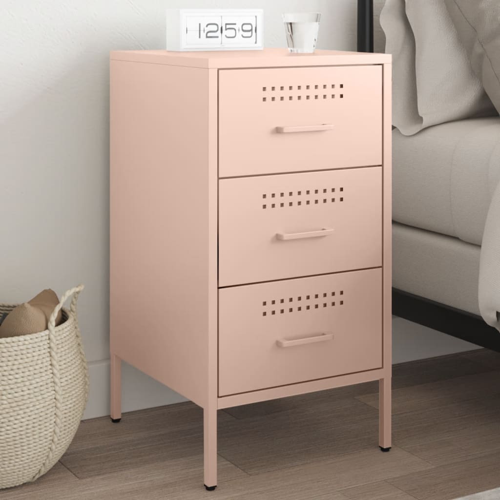 Bedside Cabinet 36X39X68 Cm Steel