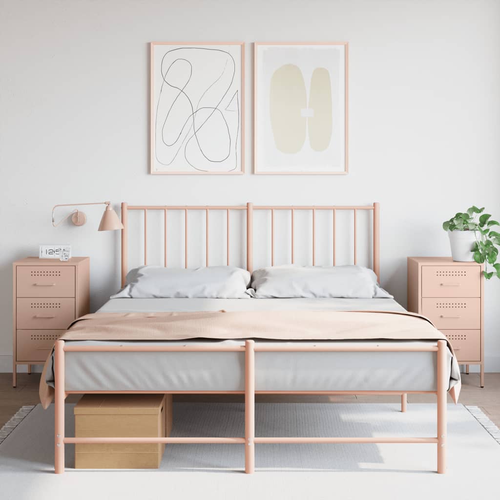 Bedside Cabinet 36X39X68 Cm Steel