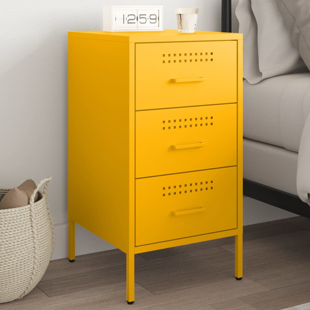 Bedside Cabinet 36X39X68 Cm Steel