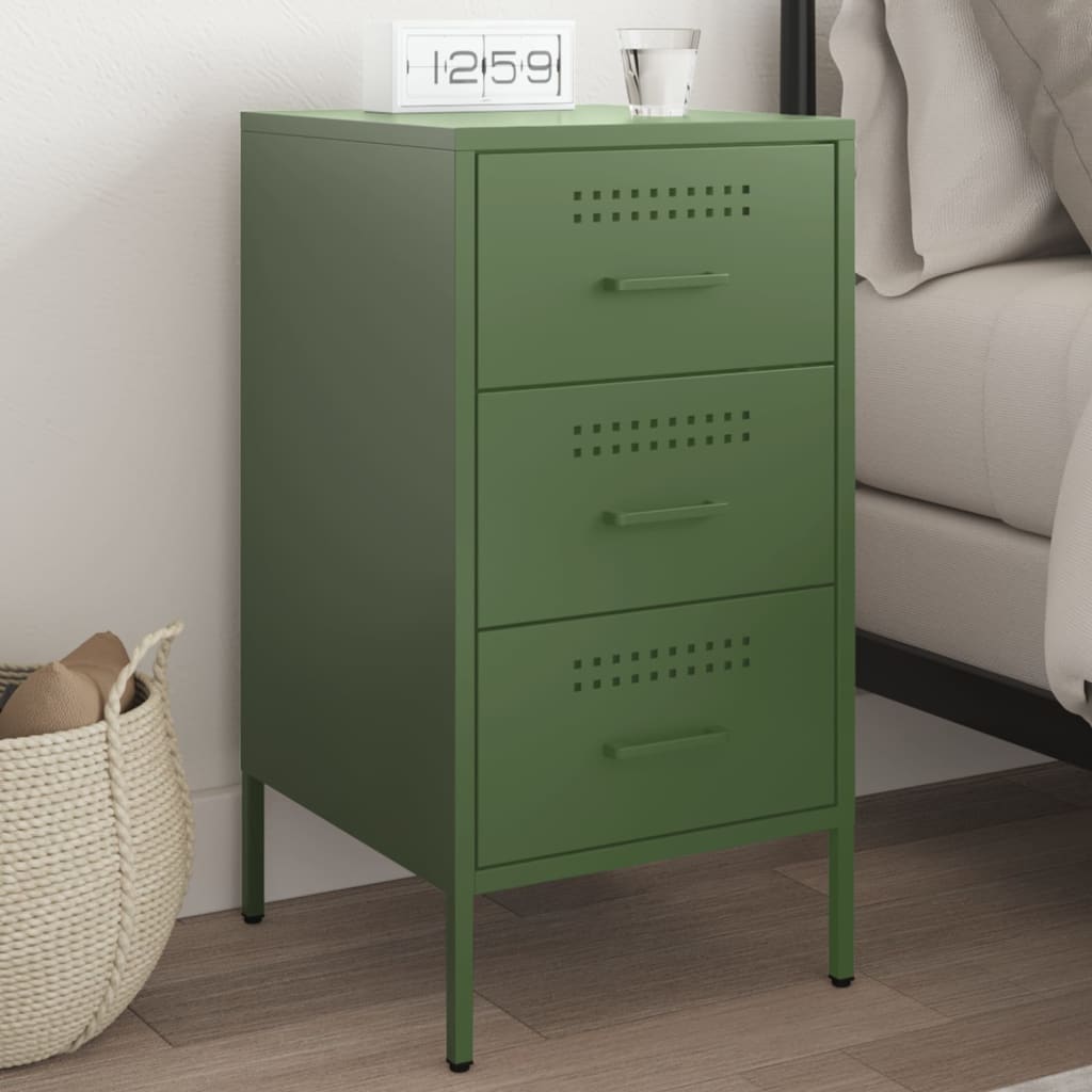 Bedside Cabinet 36X39X68 Cm Steel
