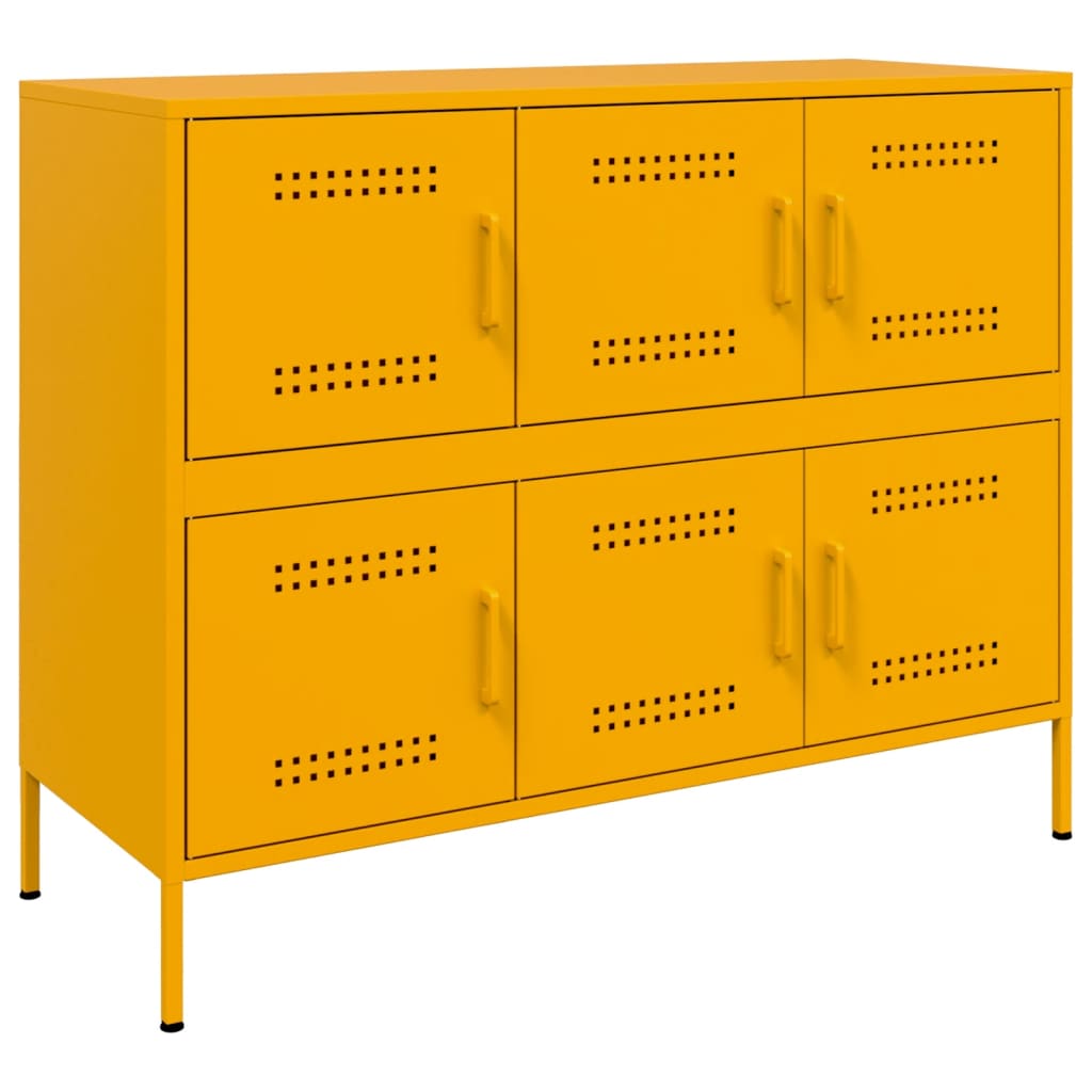 Sideboard Mustard 100.5X39X79 Cm Steel
