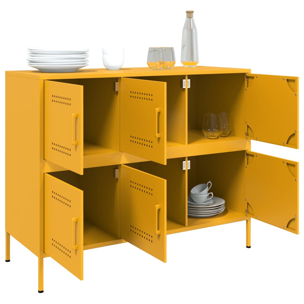 Sideboard Mustard 100.5X39X79 Cm Steel