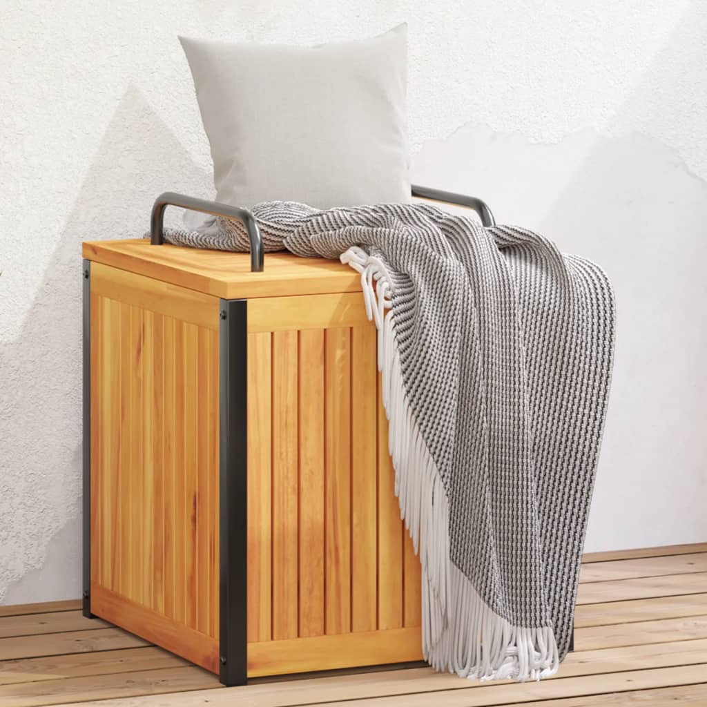Outdoor Cushion Box Solid Wood Acacia And Steel