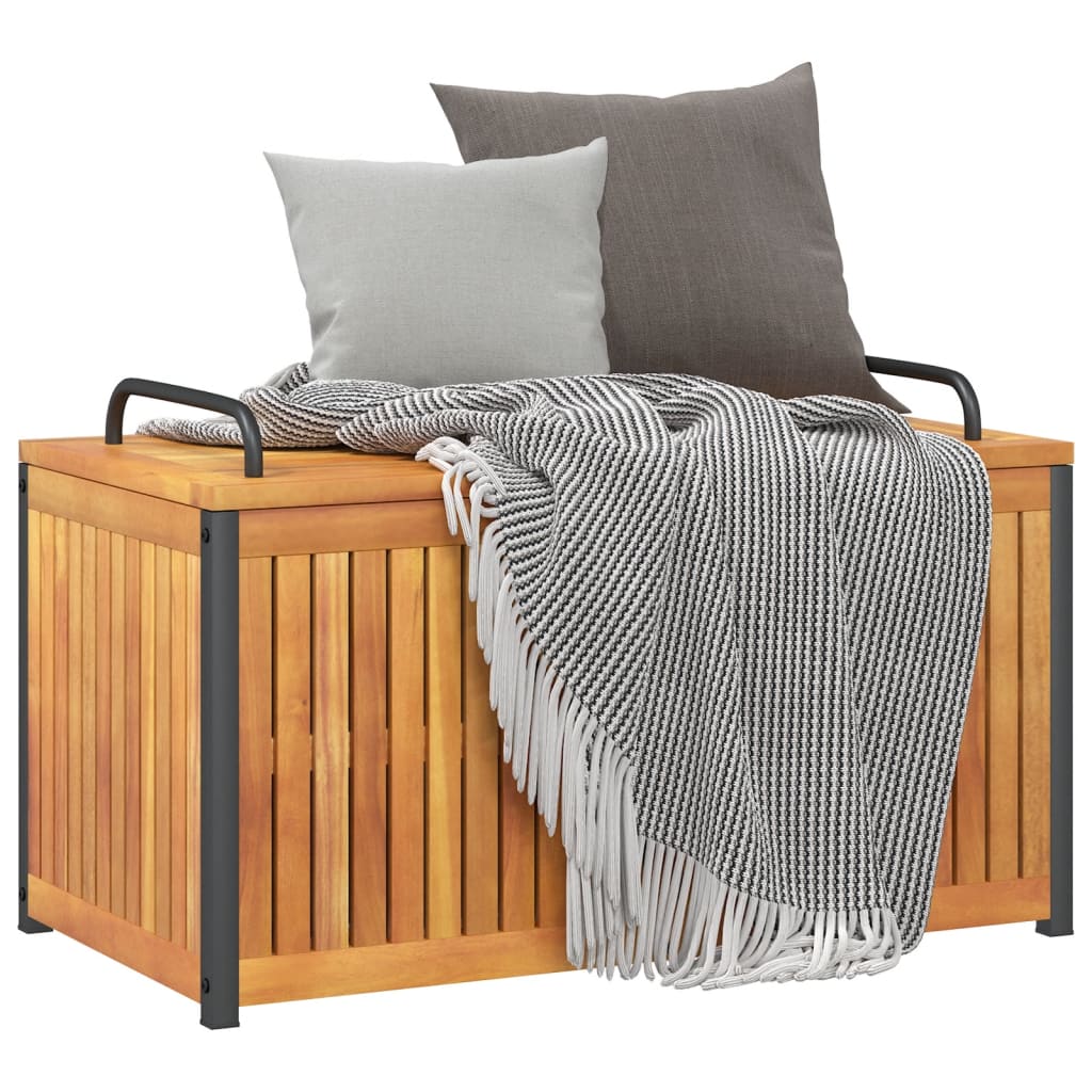 Outdoor Cushion Box Solid Wood Acacia And Steel