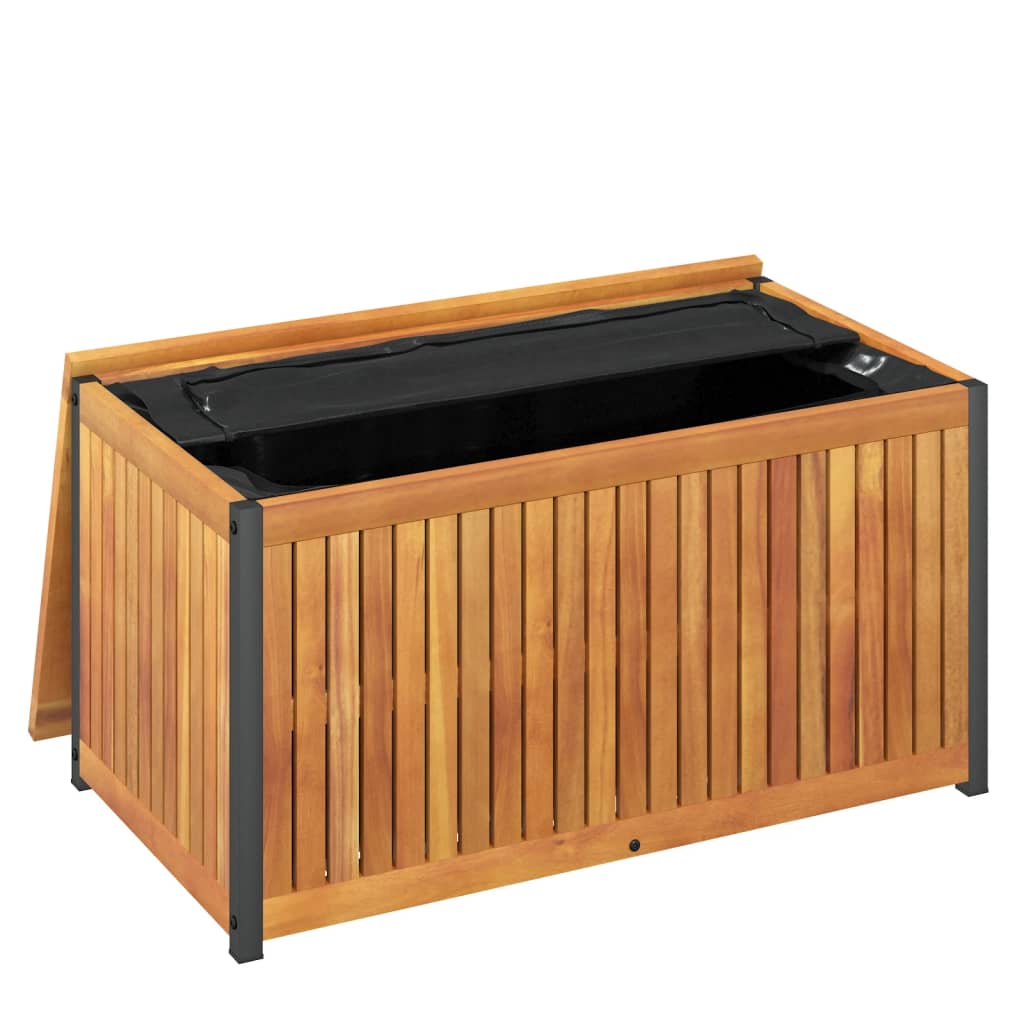 Outdoor Cushion Box Solid Wood Acacia And Steel