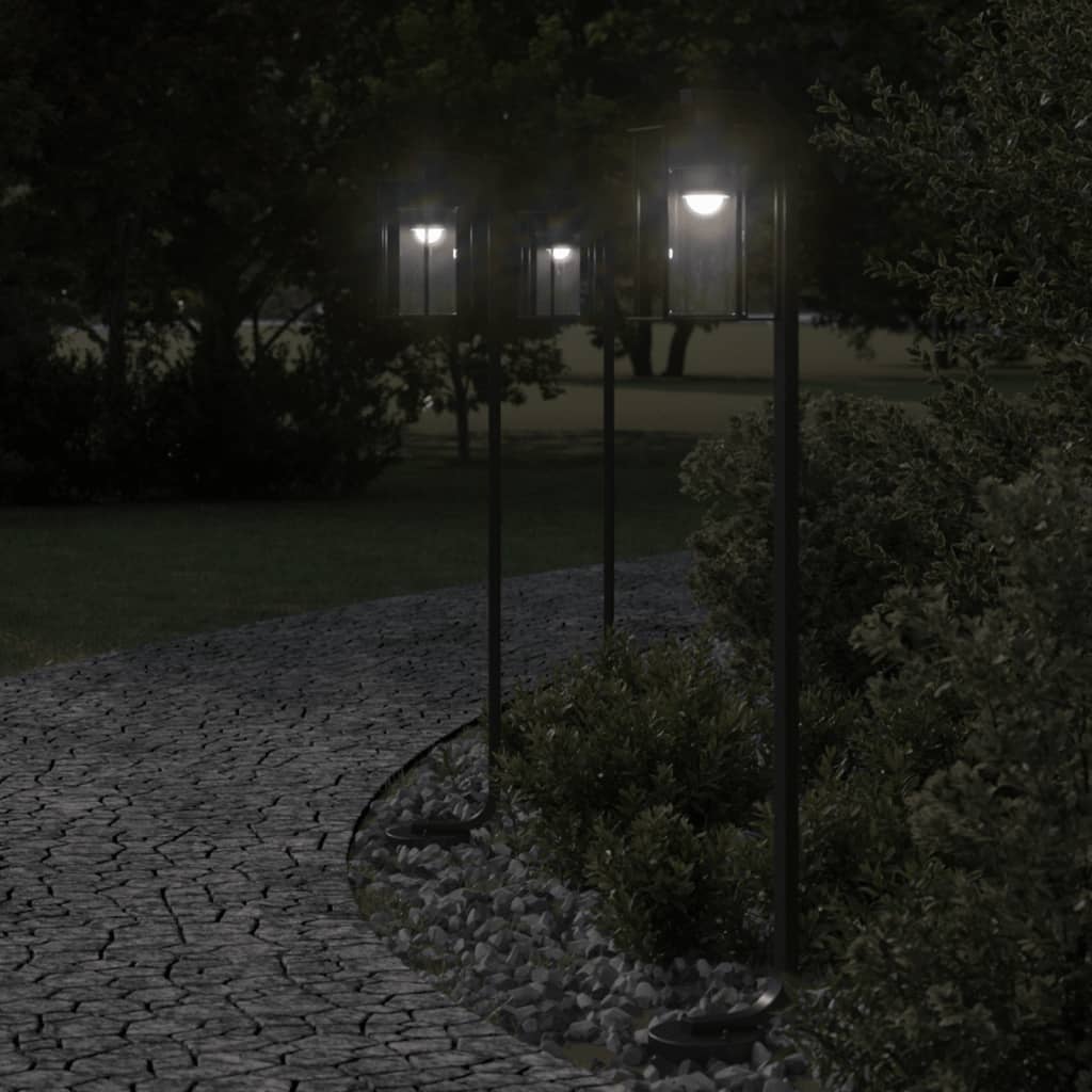 Outdoor Floor Lamp Black Stainless Steel