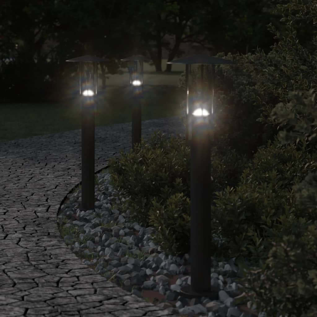 Outdoor Floor Lamps 3Pcs Stainless Steel