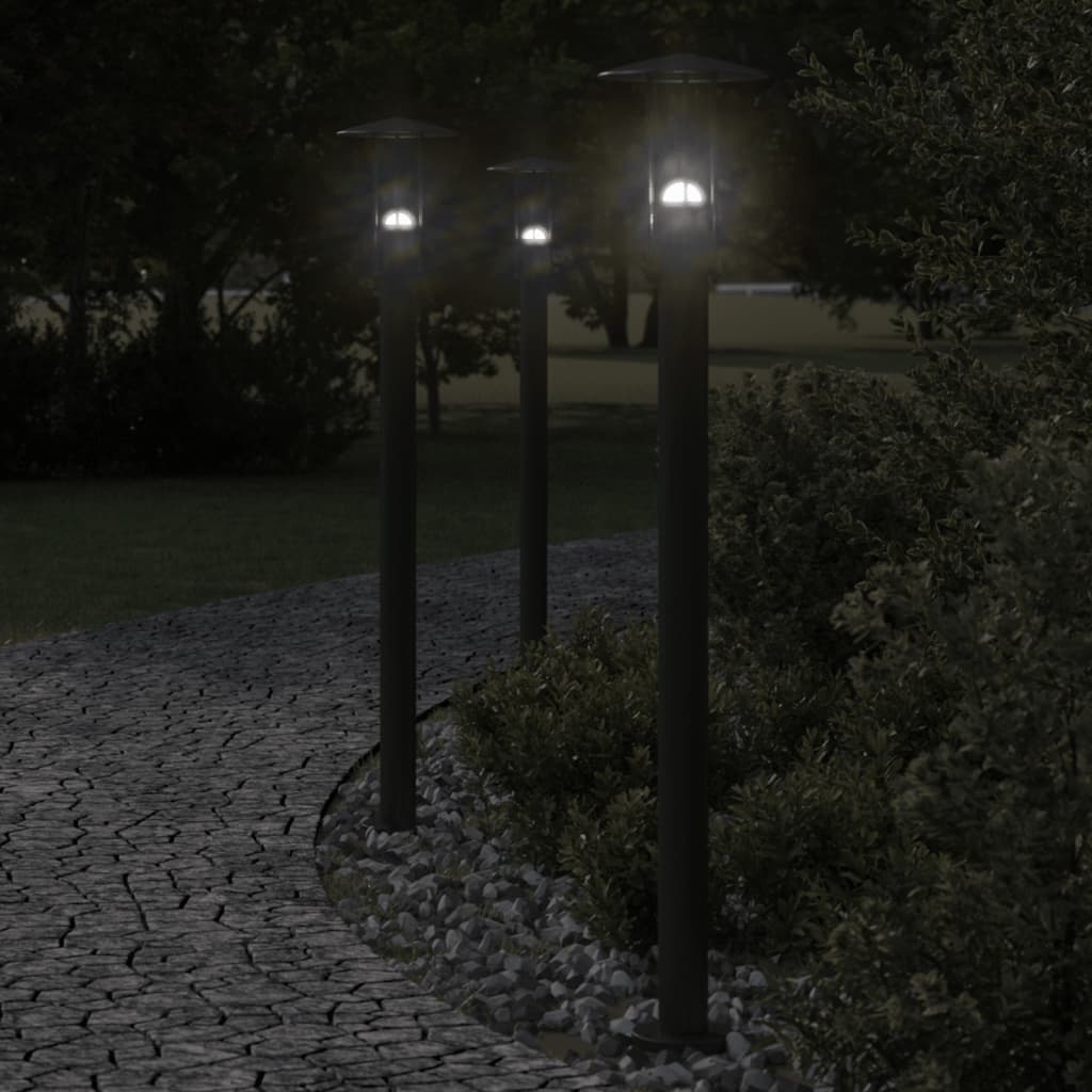 Outdoor Floor Lamps 3Pcs Stainless Steel