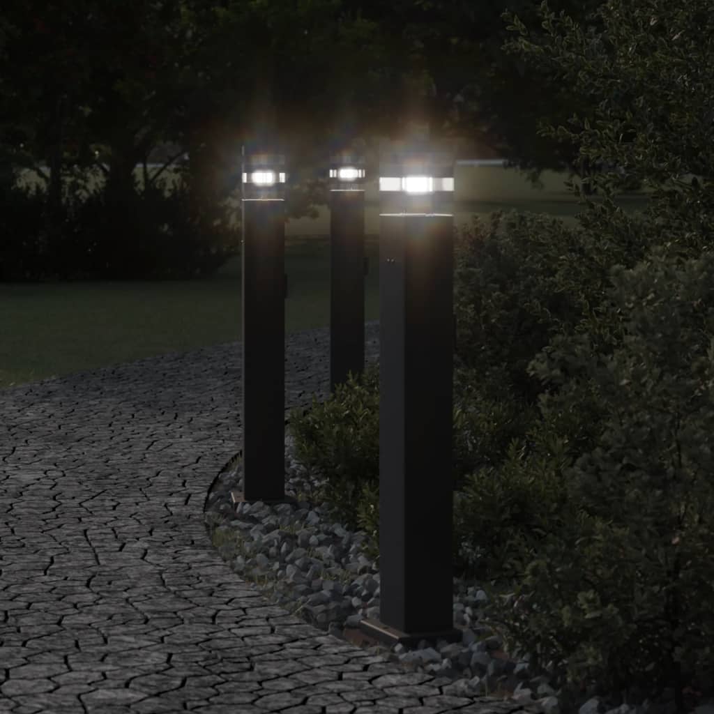 Outdoor Floor Lamp Black Aluminium