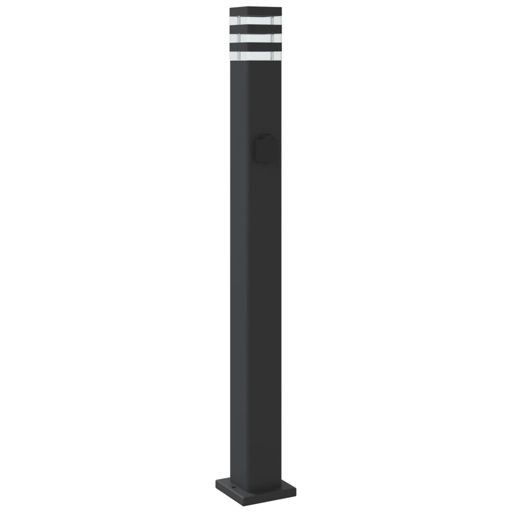 Outdoor Floor Lamp Black Aluminium