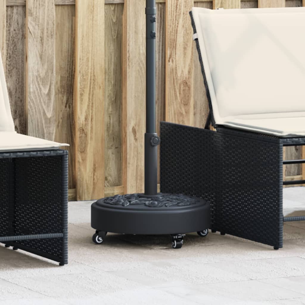 Parasol Base With Wheels For Ø38 / 48 Mm Poles Round