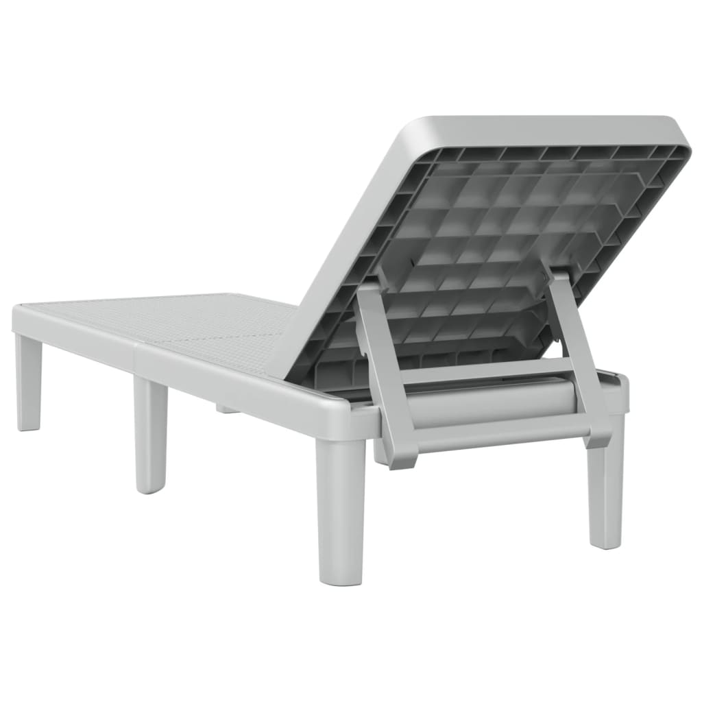 4-Way Height Adjustable Sun Lounger 155.5X57X28 Cm Polypropylene