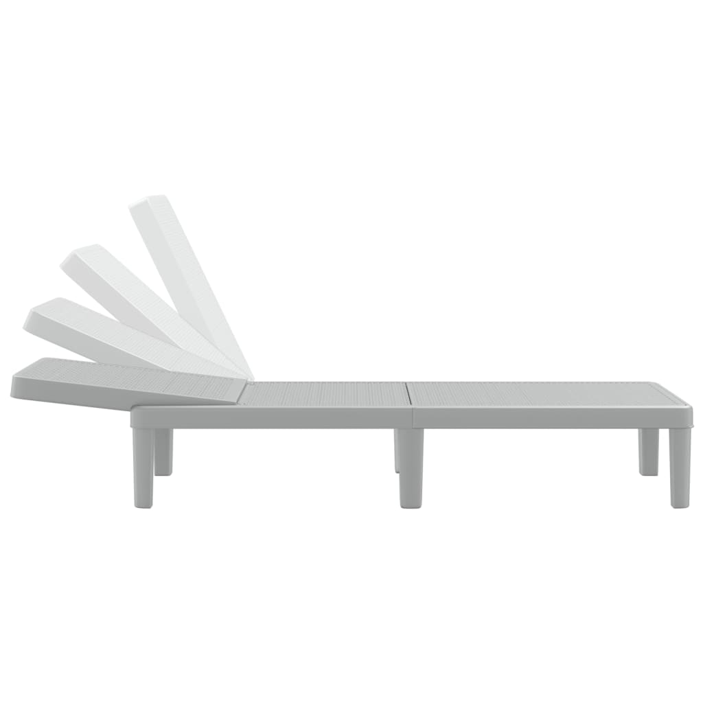 4-Way Height Adjustable Sun Lounger 155.5X57X28 Cm Polypropylene