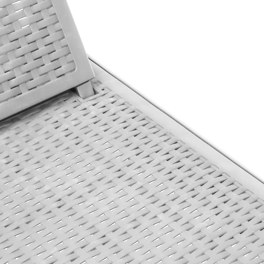 4-Way Height Adjustable Sun Lounger 155.5X57X28 Cm Polypropylene