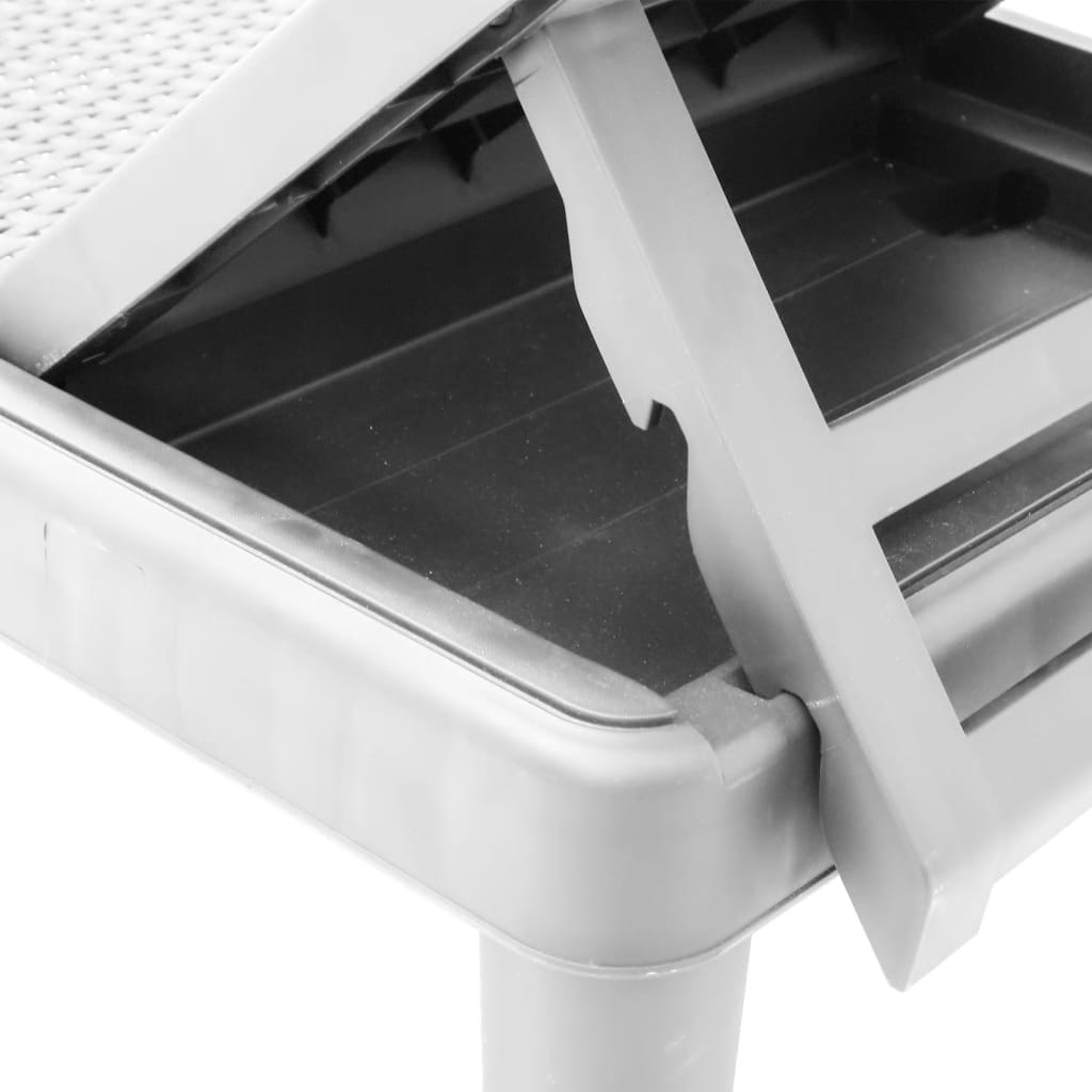 4-Way Height Adjustable Sun Lounger 155.5X57X28 Cm Polypropylene