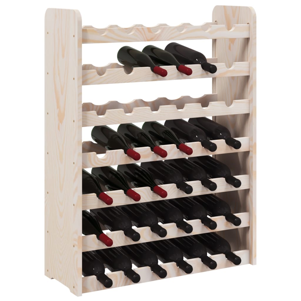 Wine Rack 67.5X25X87 Cm Solid Wood Pine