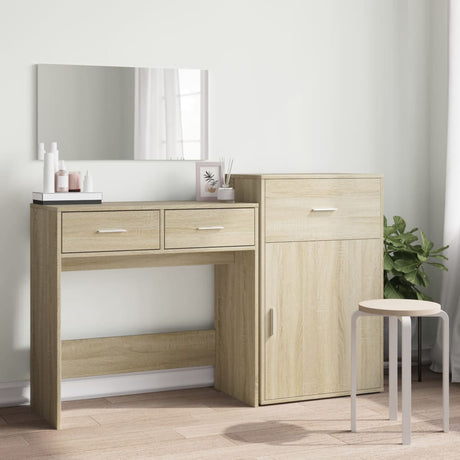 3 Piece Dressing Table Set Engineered Wood