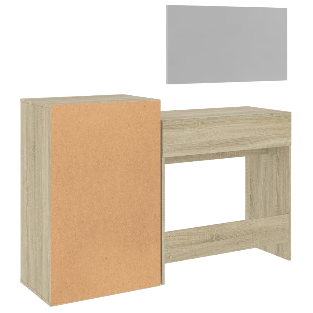 3 Piece Dressing Table Set Engineered Wood