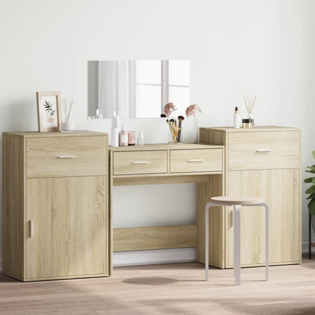 4 Piece Dressing Table Set Engineered Wood