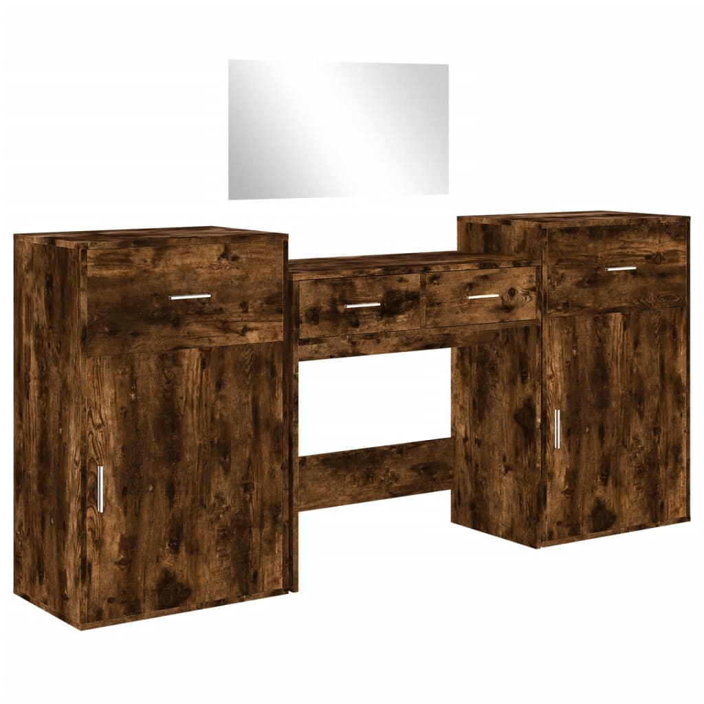 4 Piece Dressing Table Set Engineered Wood