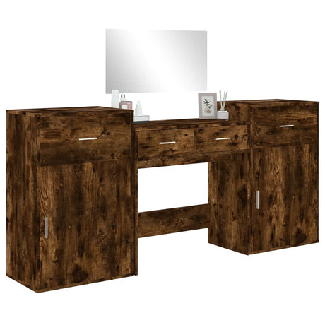 4 Piece Dressing Table Set Engineered Wood