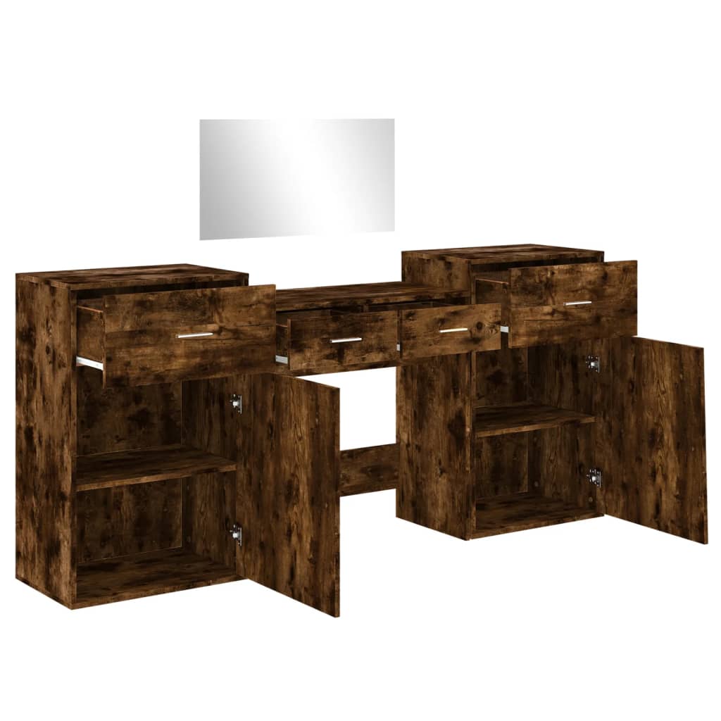 4 Piece Dressing Table Set Engineered Wood