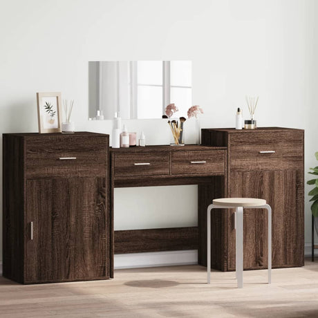 4 Piece Dressing Table Set Engineered Wood