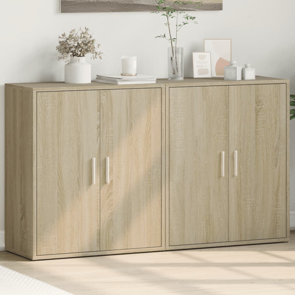 Sideboards 2 Pcs 60X31X70 Cm Engineered Wood