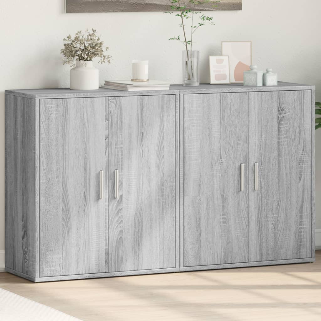 Sideboards 2 Pcs 60X31X70 Cm Engineered Wood
