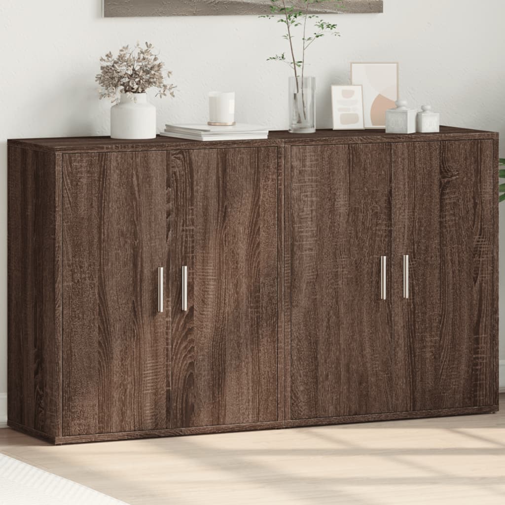 Sideboards 2 Pcs 60X31X70 Cm Engineered Wood