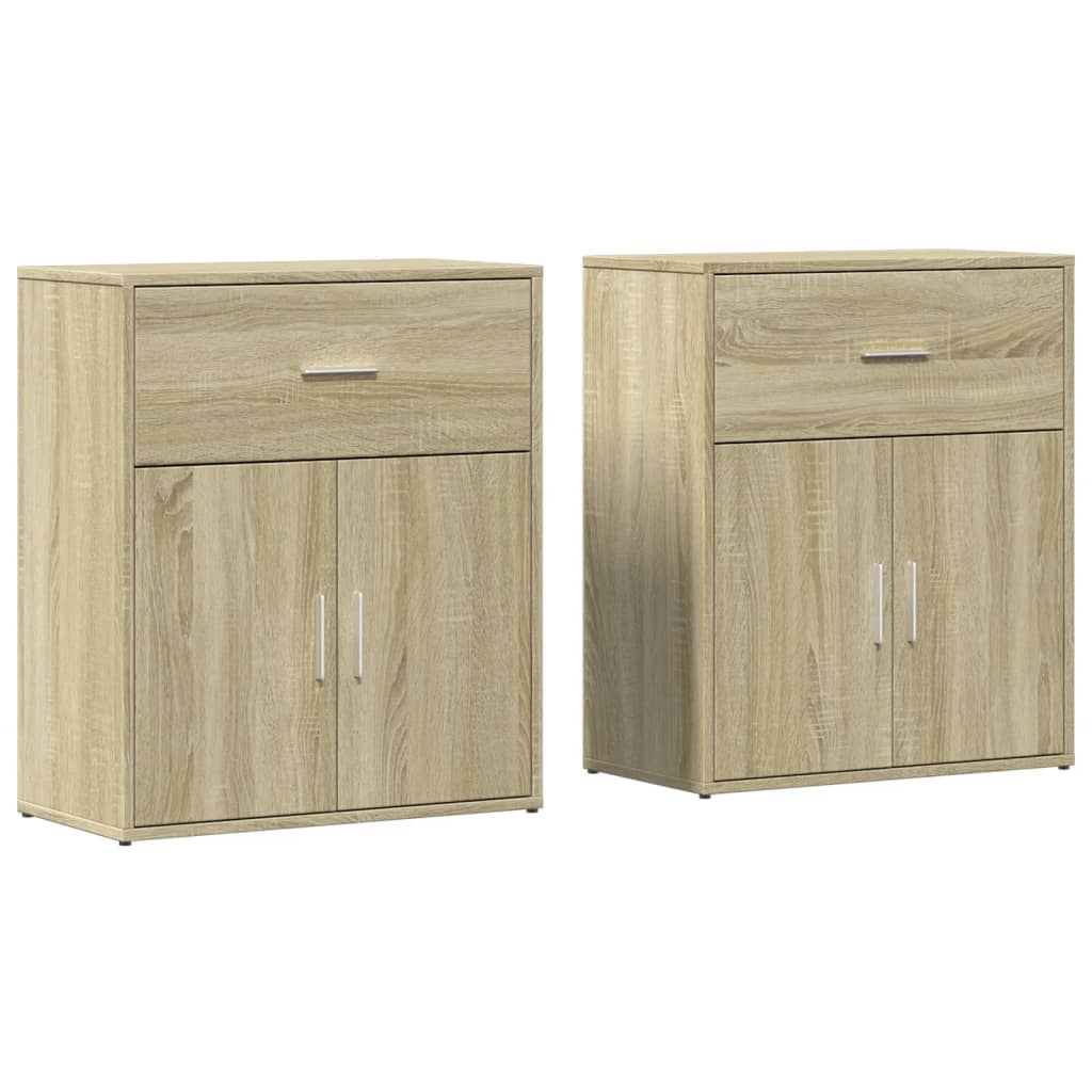 Sideboards 2 Pcs 60X31X70 Cm Engineered Wood