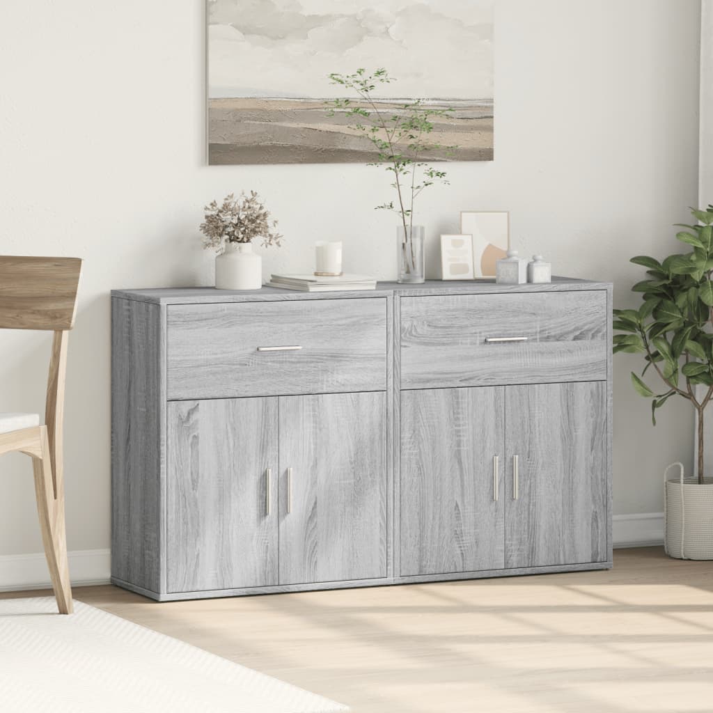 Sideboards 2 Pcs 60X31X70 Cm Engineered Wood