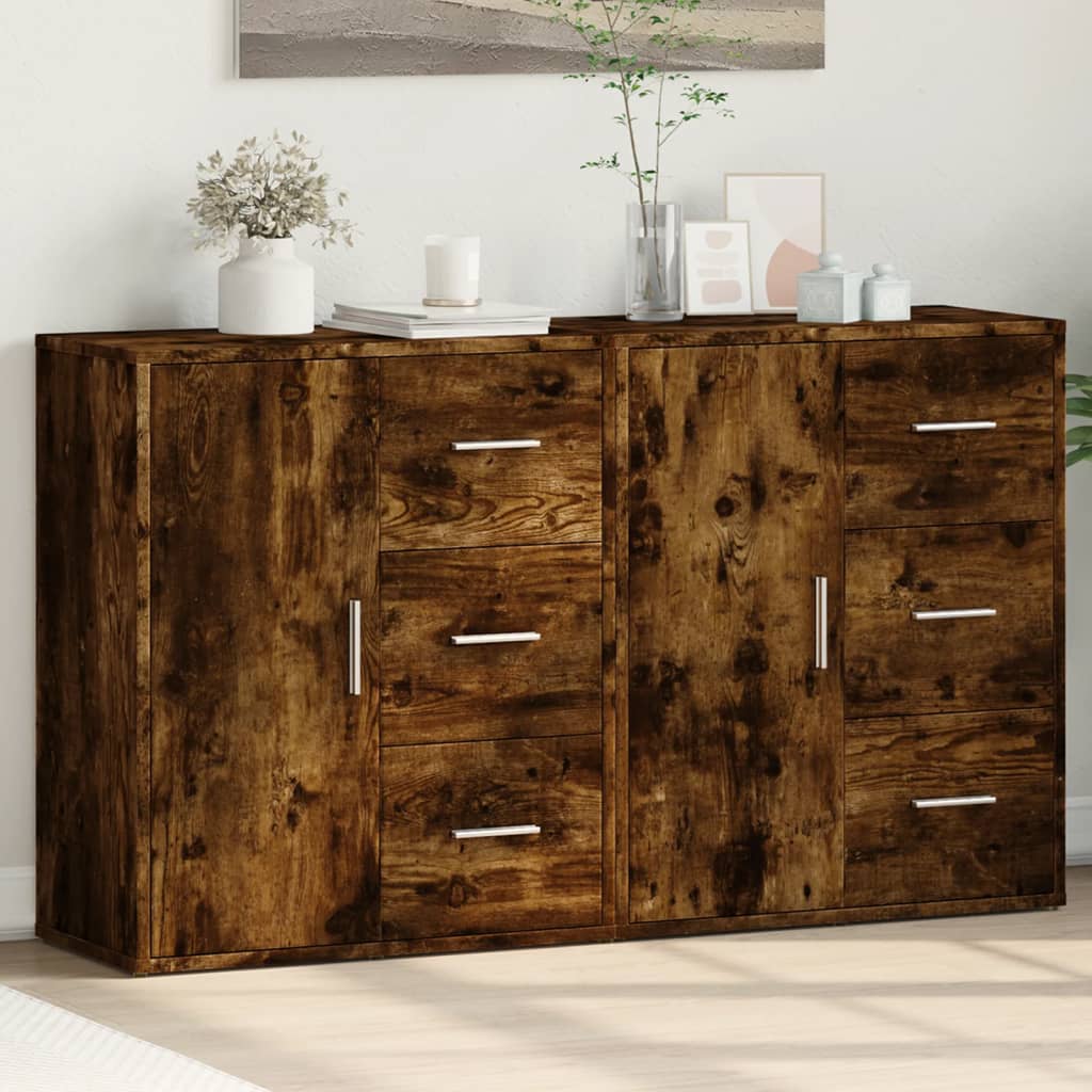 Sideboards 2 Pcs 60X31X70 Cm Engineered Wood