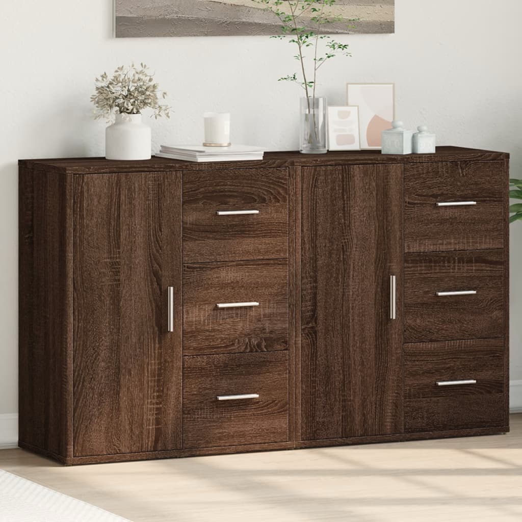 Sideboards 2 Pcs 60X31X70 Cm Engineered Wood