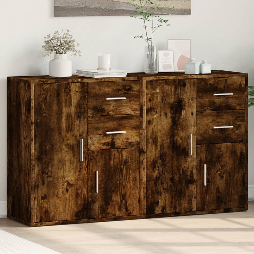 Sideboards 2 Pcs 60X31X70 Cm Engineered Wood