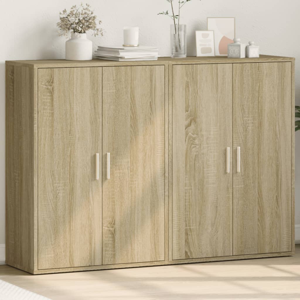 Sideboards 2 Pcs 60X31X84 Cm Engineered Wood